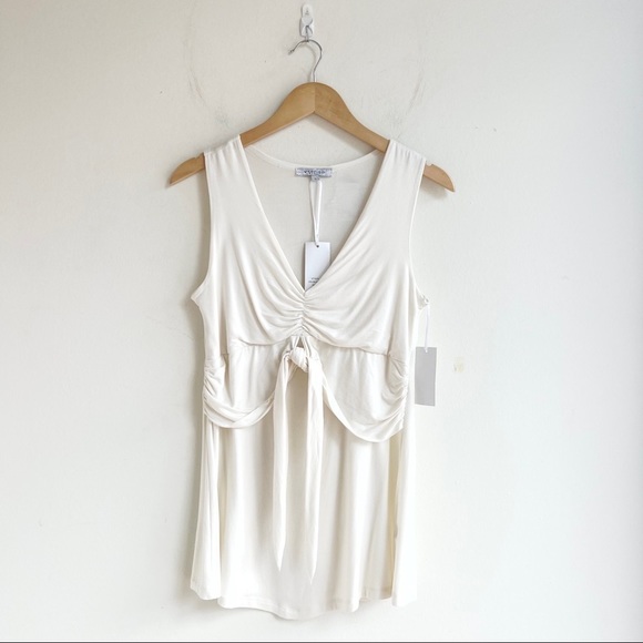 Vertigo Paris Tops - Vertigo Cream Knot Tank Blouse NEW